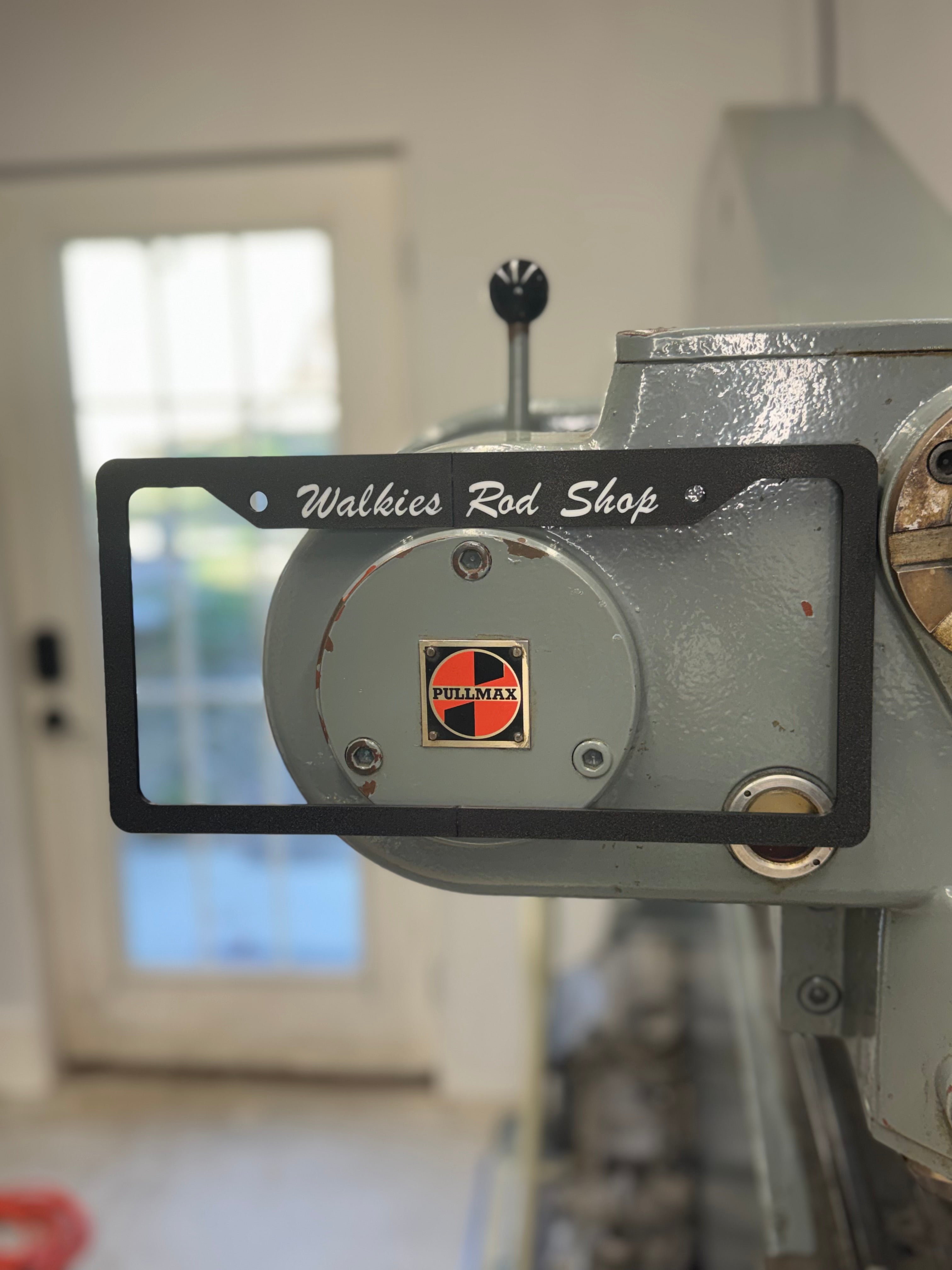 Walkies Rod Shop License Plate Cover